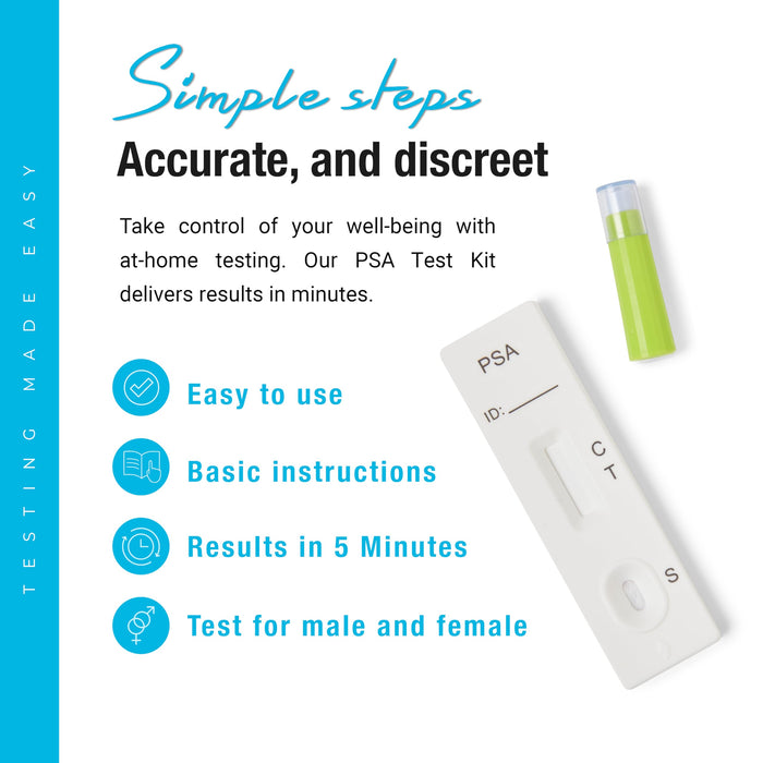 2-Pack Prostate PSA Test Kit – Accurate 10 Minute Mens Prostate Test – Easy to Use and Safe Prostate Self Test Kit for Home Use – PSA Test Men Includes All Needed Components