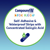 Compound W One Step Wart Remover Strips for Kids, 10 Medicated Strips for Wart Removal, 2 Pack