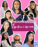 Headbands for Women 16 Pack Elastic Hair Bands for Women' Hair Non Slip Soft Cloth Fabric Sweat Headbands Yoga Running Sport Hair Accessories, Black White Women Thick Headbands