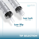 BH Supplies 1ml Luer Lock Tip Syringes (No Needle) - Sterile, Individually Wrapped - 100 Syringes