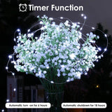 8-Pack White Fairy Lights Battery Operated with Timer, Waterproof 16FT 50 LED String Lights Outdoor Indoor, Twinkle Lights for Bedroom Dorm Wedding Birthday Christmas Parties Centerpiece (Cool White)