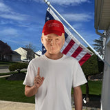 KESOCORAY Donald Trump Mask with Attached Cloth Hat | Premium Latex Face Breathable Fabric | Perfect for Cosplay Parties