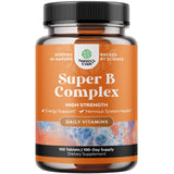 Vitamin B Complex Adult Multivitamin - Super B Complex Vitamins for Immune Support Mood Boost and Memory Supplement for Brain Support - Natural Energy Supplement with Active B Complex Vitamins