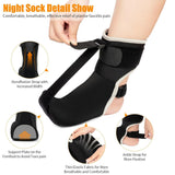 CEZUVR-US Plantar Fasciitis Night Splint Sock 2024 Upgraded Plantar Fasciitis Brace for Women Men with Arch Support for Achilles Tendonitis Foot Drop Heel Spur Pain Relief Black (Medium)