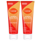 Lume Acidified Body Wash - 24 Hour Odor Control - Removes Odor Better than Soap - Moisturizing Formula - Formulated Without SLS or Parabens - OB/GYN Developed - 8.5 ounce (Pack of 2) (Clean Tangerine)