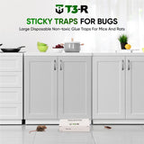 T3-R Sticky Large Rat & Mice Glue Traps | Mouse and Insect Glue Boards | Disposable Non-Toxic Glue Traps for Mice and Rats | Peanut Butter Scent Sticky Traps (36 Pack)