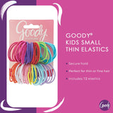 Goody Girls Ouchless Elastic Hair Tie - 72 Count 2MM, Assorted Bright and Pastel Colors - Perfect for Fine to Medium, Curly Hair - Pain Free Hair Accessories for Children, Girls and Boys