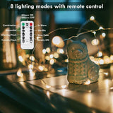 4 Pack Fairy Lights Battery Operated with Remote Control Timer, LED String Lights Outdoor Indoor, 8 Mode Twinkle Lights for Christmas Party Wedding Birthday Bedroom Décor (Warm White)