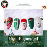 modelones Christmas Gel Nail Polish Set 6 Colors, Winter Sparkle Dark Green Red Glitter Silver Champagne Rose Gold New Year Shades Shopping Gel Polish Kit Fall Soak Off Nail Art Manicure Home Gift