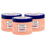 Dr Teal's Pink Himalayan Salt Body Scrub, Restore & Replenish with Pure Epsom Salt & Essential Oils, 16 oz (Pack of 3) (Packaging May Vary)