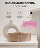 Colorado Home Co Sleep Mask, Silk Eye Sleeping Mask, Blackout Eye Mask for Sleeping Cooling, Adjustable Sleep Mask Side Sleeper, Travel Face & Eye Sleep Mask for Women and Men, Cloud Eye Covers, Mauve