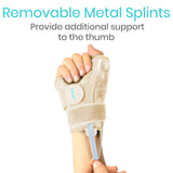 Vive Thumb & Wrist Brace for Right or Left Hand - Spica Splint Brace for Carpal Tunnel, Tendonitis, & Arthritis in Hands or Fingers - Compression Support for Women Men - Stabilizer Relief for Bowling