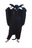 DarkCom Unisex Adult Animal Halloween Costume Cosplay Black Dragon Onesie One Piece Christmas Pajamas Sleepwear Medium