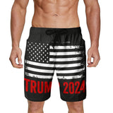 2024 Pro Trump Men's Summer Quick Dry Swim Trunks Casual Board Shorts Beachwear for Boys Men L