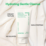 innisfree Green Tea Amino Acid Cleansing Foam, Sulfate Free, Korean Hydrating Face Cleanser with Gentle Foam