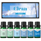 Fragrance Oil, ESSLUX Clean Set of Scented Oils, Essential Oils for Diffuser for Home, Premium Soap & Candle Making Scents, Aromatherapy Oils Gift Set - Clean Air, Fresh Linen, Warm Cotton and More