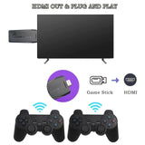 Nikodocr Retro Game Console, Plug & Play Video TV Retro Stick with 10000+ Games, 9 Emulators, 4K HDMI Output, Dual Controllers(64G)