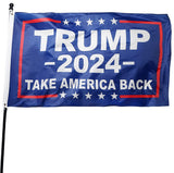 DANF Double Sided Donald Trump for President 2024 Take America Back Flag 3x5 Foot with Grommets