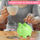 PJDRLLC Piggy Bank, Unbreakable Plastic Money Bank, Coin Bank for Girls and Boys, Medium Size Piggy Banks, Practical Gifts for Birthday, Easter, Christmas (Light Green)