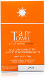 TanTowel Half Body Tan Towelettes - 10 Pack, Dark, 10 Count (Pack of 1)