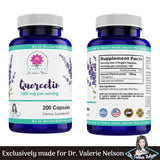 Dr. Valerie Nelson Quercetin 500 mg - 200 Capsules - Absolute Best Value on Amazon - 2 caps is 1,000 mg - Formulated in The USA