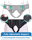 Universal Hernia Belt for Men Women: CutToFit Double/Single Inguinal/Sports Hernia Truss Left Right Rupture Support w/ Ergonomic Groin Straps 4 Compression Pad|Pre&Post Surgery Pain Relief Rehab Brace (Double Hernia Belt)