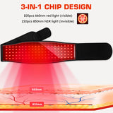 Red Light Therapy Belt for Body Infrared Light Therapy Devices Near Infrared Wrap Pad Timer Remote Control for Back Waist Muscle