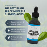 Fulvic Acid Trace Minerals Supplement - 169 Servings - Humic Acid Multimineral Electrolyte Liquid Drops - Bioavailable Extract