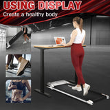 Yagud Under Desk Treadmill, Walking Pad for Home and Office, 2.5 HP Portable Walking Jogging Running Machine with Remote Control and LED Display, Sliver