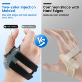 Velpeau Thumb Support Brace - CMC Joint Stabilizer Orthosis, Spica Splint for Osteoarthritis, Instability, Tendonitis, Arthritis Pain Relief for Women and Men, Comfortable (Black, Left Hand, Large)