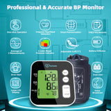 Blood Pressure Monitor, Upper Arm Blood Pressure Machine for Home Use, Portable Digital BP Monitor with 2x99 Readings Memory Adjustable Arm Cuff 8.7"-16.5" Large LCD Backlit Display