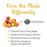 Garden of Life Organics Men 40+ Gummy Vitamins - Berry - Certified Organic, Non-GMO, Vegan, Kosher Complete Multi - Methyl B12, C & D3 - Gluten, Soy & Dairy Free, 120 Real Fruit Gummies