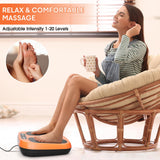ROTAI Electric Percussion Foot Massager, Easy Massage for Back Thighs, Calves, and Feet, Increases Circulations Relieves Muscle Pains and Plantar Fasciitis, Light and Convenient Massager (Orange)