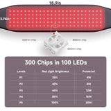 Headot Red Light Therapy Wrap Belt for Body, Men and Women Gift,100 LEDs,5Gears 9Timers Remote Control, 660nm&850nm Infrared Light Therapy for Back, Waist, Muscle Pain Relief