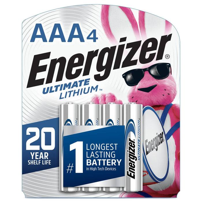 Energizer AAA Batteries, Triple A Lithium, 4 Count