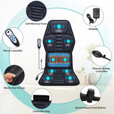 AIVEISI Massage Seat Cushion Pad with Heat 9 Massage Style Airbag Lumbar Support, Fatigue Stress Relief Back Massager Chair Pad for Men Women Home Office Use