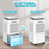 LUKO 2000 Sq. Ft Dehumidifiers for Large Room and Basements, 30 Pints Dehumidifier with Drain Hose, Auto or Manual Drainage, 0.528 Gallon Water Tank, Auto Defrost, Dry Clothes Function, 24H Timer