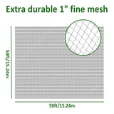 POYEE 50 x 50 FT Bird Netting for Garden Woven Mesh Garden Netting for Plants, Vegetable, Fruit Trees, Blueberry Bushes, Strawberries Against Birds, Deer, Squirrels and Other Animals