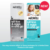 NitWits All-in-One Head Lice Treatment Spray, Kills Nits & Eggs, Includes Lice Spray 120ml & Nit Comb