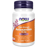 NOW Astaxanthin 12 mg, Triple Strength - 60 Veggie Softgels