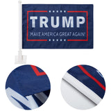 2 Pack Car Flags,Car Flag Donald Trump Make America Great Again Outdoor and Car Flag Pole, Car Logo Window Clip Can be Clipped to Most Windows 14 inch Flag Pole and 16 x 10 inch Double Sided Flag