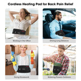 Heating Pad for Back Pain Relief with Massage - CUEHEAT Heating Pad for Lower Back with Heat,Heated Back Brace for Back Pain Relief Belly Lumbar Spine Stomach Arthritis(52In)