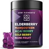 Antioxidant SuperStars - Elderberry Gummies with Mangosteen | Acai Berry | Goji Berry | Noni Fruit | Black Sambucus Elderberry Gummies For Kids and Adults | Immune Support | Vegan | Non-GMO
