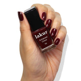 LONDONTOWN Blackened Purple Glossy Nail Polish, Elderberry lakur, Vegan Chip-Resistant Long-Lasting Nail Lacquer, 40 fl oz