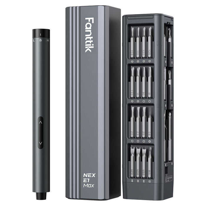 Fanttik E1 Max Electric Screwdriver, 53-in-1 Screwdriver for DIY (Grey)