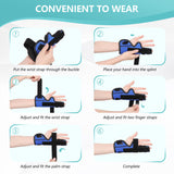 fibee Boxer Fracture Splint, Pinky Finger Splint, Adjustable Two Finger Brace for 4th or 5th Finger, Metacarpal Splint Hand Brace for Arthritis Fracture Broken Mallet Dislocated Trigger Finger(L/XL)