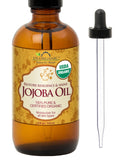 US Organic Jojoba Oil, USDA Certified Organic,100% Pure & Natural, Cold Pressed Virgin, Unrefined, Haxane Free, Sourced from Middle East Directly (Medium (4oz, 115ml))