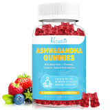 Sugar Free Ashwagandha Gummies with Maca Root Turmeric GABA Mood Energy & Immune Support, Mixed Berry Flavor 60 Ct