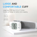 yuwell Rechargeable Wrist Blood Pressure Monitors for Home Use, Large Blood Pressure Cuff Wrist with Voice Broadcast, Blood Pressure Machine with Irregular Heartbeat, Including Travel Case & USB Cable