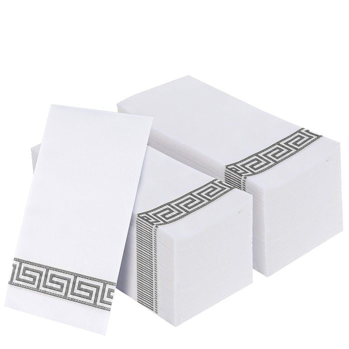 Vplus 200 PACK Guest Towels Disposable Bathroom Napkins, Silver